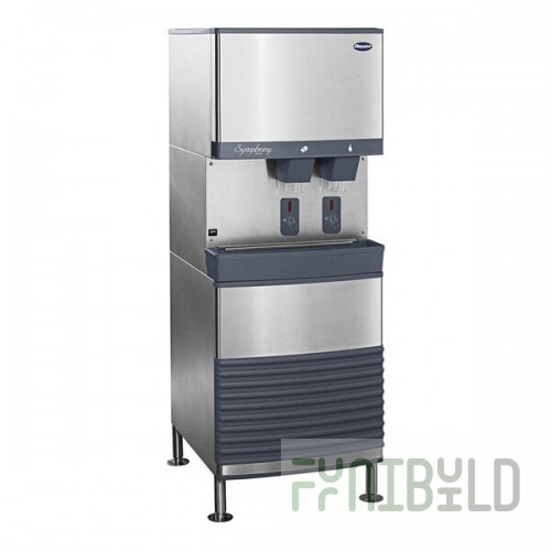 Follett 25FB414A-S Symphony Plus 25 Series Air Cooled Chewblet Freestanding Ice Maker and Water Dispenser with 25 lb. Storage and SensorSAFE - 115V, 425 lb.