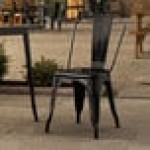 Lancaster Table & Seating Alloy Onyx Black Outdoor Cafe Chair