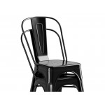 Lancaster Table & Seating Alloy Onyx Black Outdoor Cafe Chair