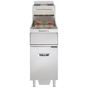 Vulcan VFRY18F-LP Liquid Propane 45-50 lb. Floor Fryer with Solid State Analog Controls and KleenScreen Filtration - 70,000 BTU Vulcan VFRY18F-LP Liquid Propane 45-50 lb. Floor Fryer with Solid State Analog Controls and KleenScreen Filtration - 70,000 BTU