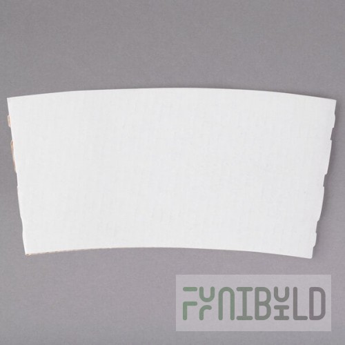 12-24 oz. White Customizable Coffee Cup Sleeve - 1,800/Case