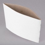 12-24 oz. White Customizable Coffee Cup Sleeve - 1,800/Case
