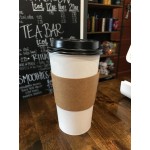 12-24 oz. White Customizable Coffee Cup Sleeve - 1,800/Case