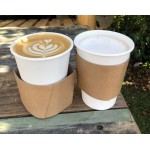 12-24 oz. White Customizable Coffee Cup Sleeve - 1,800/Case