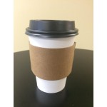 12-24 oz. White Customizable Coffee Cup Sleeve - 1,800/Case
