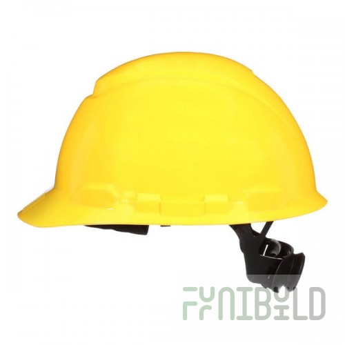 3M SecureFitTM Yellow Non-Vented Cap Brim Hard Hat with 4-Point Ratchet Suspension 70007082939