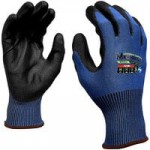 Cordova Machinist Gray and Orange HPPG Cut-Resistant Gloves with Black Sandy Nitrile Palm Coating - Extra Large - Pair