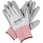 Cordova Machinist Gray and Orange HPPG Cut-Resistant Gloves with Black Sandy Nitrile Palm Coating - Extra Large - Pair