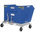 Vestil P-HOP-1.5 1.5 Cubic Yard Mobile Tilting Steel Hopper with 8