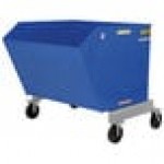 Vestil P-HOP-1.5 1.5 Cubic Yard Mobile Tilting Steel Hopper with 8