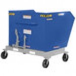 Vestil P-HOP-1.5 1.5 Cubic Yard Mobile Tilting Steel Hopper with 8