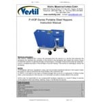 Vestil P-HOP-1.5 1.5 Cubic Yard Mobile Tilting Steel Hopper with 8