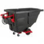 Rubbermaid® 2173519 Motorized 0.5 Cubic Yard Black Rotomolded Tilt Truck / Trash Cart (850 lb.)