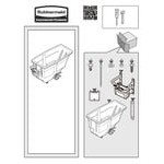 Rubbermaid® 2173519 Motorized 0.5 Cubic Yard Black Rotomolded Tilt Truck / Trash Cart (850 lb.)