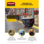 Rubbermaid® 2173519 Motorized 0.5 Cubic Yard Black Rotomolded Tilt Truck / Trash Cart (850 lb.)