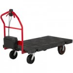 Rubbermaid® 2173519 Motorized 0.5 Cubic Yard Black Rotomolded Tilt Truck / Trash Cart (850 lb.)