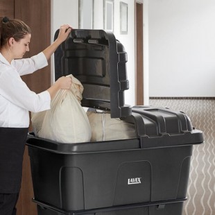 Lavex 16 Cubic Foot Black Cube Truck Lid Lavex 16 Cubic Foot Black Cube Truck Lid