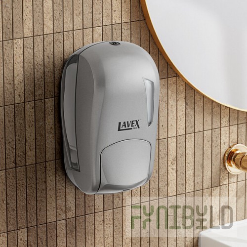 Lavex Pro 34 fl. oz. (1,000 mL) Titanium Manual Liquid Soap / Sanitizer Dispenser