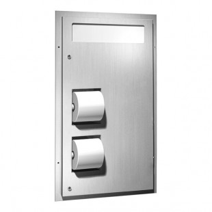 American Specialties, Inc. 10-0484-R Partition-Mounted Reverse Dual Access Toilet Seat Cover and Toilet Tissue Dispenser American Specialties, Inc. 10-0484-R Partition-Mounted Reverse Dual Access Toilet Seat Cover and Toilet Tissue Dispenser