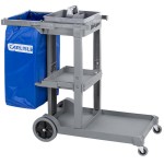 Carlisle JC1945CB23 Gray 3-Compartment Janitorial Tool Caddy for JC1945S23 and JC1945L23 Carts Carlisle JC1945CB23 Gray 3-Compartment Janitorial Tool Caddy for JC1945S23 and JC1945L23 Carts