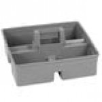 Carlisle JC1945CB23 Gray 3-Compartment Janitorial Tool Caddy for JC1945S23 and JC1945L23 Carts Carlisle JC1945CB23 Gray 3-Compartment Janitorial Tool Caddy for JC1945S23 and JC1945L23 Carts