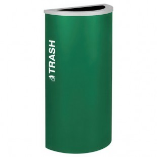 Ex-Cell Kaiser RC-KDHR-T EGX Kaleidoscope Collection Emerald Texture 8 Gallon Customizable Half Round Trash Can Ex-Cell Kaiser RC-KDHR-T EGX Kaleidoscope Collection Emerald Texture 8 Gallon Customizable Half Round Trash Can