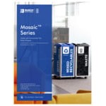 Busch Systems Mosaic 209845 96 Gallon HDPE Three Stream Decorative Mixed Recyclables / Waste Receptacle