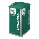 Busch Systems Mosaic 209845 96 Gallon HDPE Three Stream Decorative Mixed Recyclables / Waste Receptacle