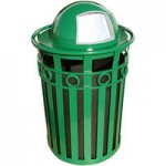 Witt Industries M3601-DTL-GN Green Steel Push Door Dome Top Lid for Oakley Series 36 Gallon Decorative Trash Can Witt Industries M3601-DTL-GN Green Steel Push Door Dome Top Lid for Oakley Series 36 Gallon Decorative Trash Can
