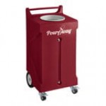 PourAway Cadet 456808 30 Gallon Turquoise HDPE Rectangular Liquids Disposal Receptacle