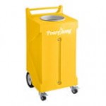 PourAway Cadet 456808 30 Gallon Turquoise HDPE Rectangular Liquids Disposal Receptacle