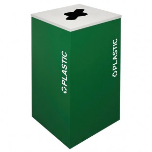 Ex-Cell Kaiser RC-KDSQ-PL EGX Kaleidoscope Collection Emerald Texture Square 24 Gallon Customizable Plastic Receptacle Ex-Cell Kaiser RC-KDSQ-PL EGX Kaleidoscope Collection Emerald Texture Square 24 Gallon Customizable Plastic Receptacle