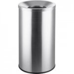 Lancaster Table & Seating 32 Gallon Stainless Steel Elliptical Two-Stream Decorative Trash Can with Trash and Recycle Openings Lancaster Table & Seating 32 Gallon Stainless Steel Elliptical Two-Stream Decorative Trash Can with Trash and Recycle Openings