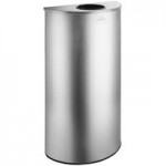Lancaster Table & Seating 32 Gallon Stainless Steel Elliptical Two-Stream Decorative Trash Can with Trash and Recycle Openings Lancaster Table & Seating 32 Gallon Stainless Steel Elliptical Two-Stream Decorative Trash Can with Trash and Recycle Openings