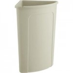 Lavex 21 Gallon Beige Corner Round Rim Top Trash Can Lid