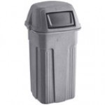 Toter ST35BLKT Slimline Blue 35 Gallon Square Trash Can with Square Dome Lid Toter ST35BLKT Slimline Blue 35 Gallon Square Trash Can with Square Dome Lid