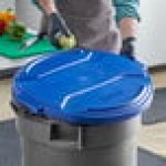 Toter RND32-L0705 Blue Lid for 32 Gallon Round Trash Cans Toter RND32-L0705 Blue Lid for 32 Gallon Round Trash Cans