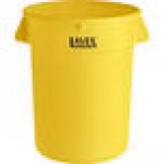 Lavex 32 Gallon Yellow Round Commercial Trash Can Lavex 32 Gallon Yellow Round Commercial Trash Can
