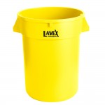 Lavex 32 Gallon Yellow Round Commercial Trash Can Lavex 32 Gallon Yellow Round Commercial Trash Can