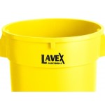 Lavex 32 Gallon Yellow Round Commercial Trash Can Lavex 32 Gallon Yellow Round Commercial Trash Can