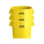 Lavex 32 Gallon Yellow Round Commercial Trash Can Lavex 32 Gallon Yellow Round Commercial Trash Can