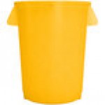Lavex 32 Gallon Yellow Round Commercial Trash Can Lavex 32 Gallon Yellow Round Commercial Trash Can
