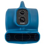 XPOWER P-260AT Freshen Aire Blue 4-Speed Compact Scented Air Mover with GFCI Power Outlets and Timer - 1/5 hp