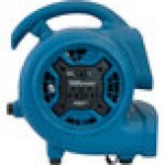 XPOWER P-260AT Freshen Aire Blue 4-Speed Compact Scented Air Mover with GFCI Power Outlets and Timer - 1/5 hp