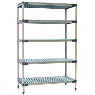 Metro 5X357G4 MetroMax 4 Grid 5-Shelf Stationary Shelving Unit - 18