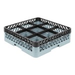 Noble Warewashing 9-Compartment Gray Full-Size Glass Rack with 1 Black Extender Noble Warewashing 9-Compartment Gray Full-Size Glass Rack with 1 Black Extender