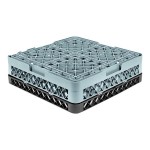 Noble Warewashing 9-Compartment Gray Full-Size Glass Rack with 1 Black Extender Noble Warewashing 9-Compartment Gray Full-Size Glass Rack with 1 Black Extender