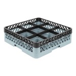 Noble Warewashing 9-Compartment Gray Full-Size Glass Rack with 1 Black Extender Noble Warewashing 9-Compartment Gray Full-Size Glass Rack with 1 Black Extender
