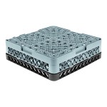 Noble Warewashing 9-Compartment Gray Full-Size Glass Rack with 1 Black Extender Noble Warewashing 9-Compartment Gray Full-Size Glass Rack with 1 Black Extender