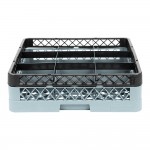 Noble Warewashing 9-Compartment Gray Full-Size Glass Rack with 1 Black Extender Noble Warewashing 9-Compartment Gray Full-Size Glass Rack with 1 Black Extender